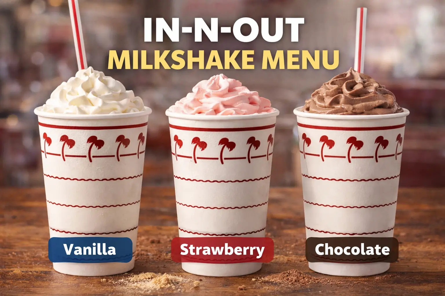 In-N-Out Milkshake Menu